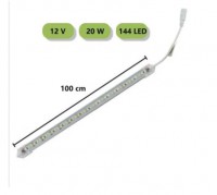 BARRA LED 1MT 144 LED CON CANALINA SEZIONABILE OGNI 3 LED 12V ALTA LUMINOSITA