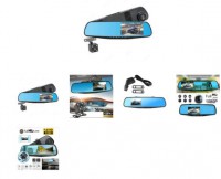 SPECCHIO AUTO DASH CAM CON DOPPIA TELECAMERA FULL HD E DISPLAY DA 4,5"